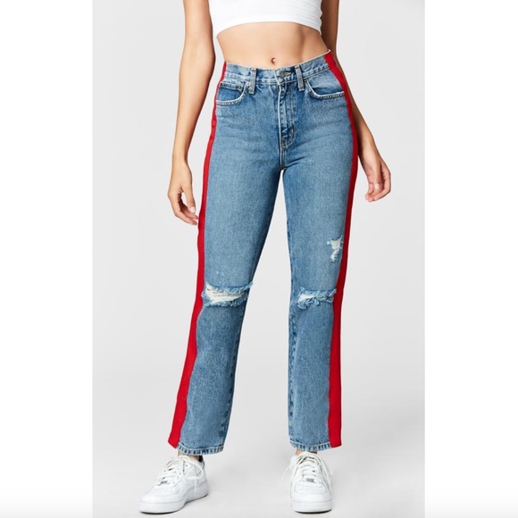 Carmar Denim - CARMAR Ursula Red Stripe Crop Jeans 0064